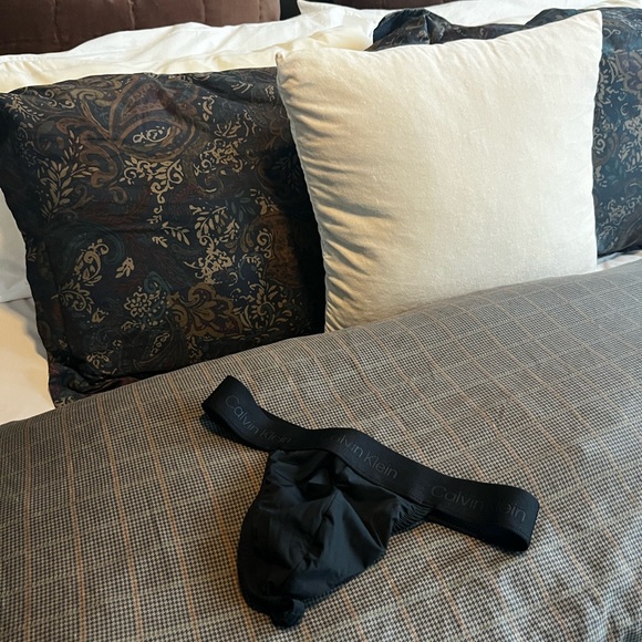 Calvin Klein Other - Calvin Klein Black lace thong- size small